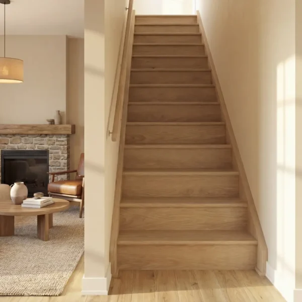 13 Prime Oak Tread With Oak Veneered Riser Straight Set - Classic Range ...