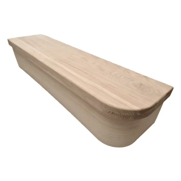 Prime Oak Bullnose Tread and Oak Veneered Riser L/R - Modern Range