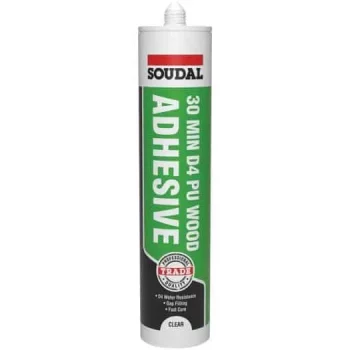 Soudal 30 Min Gel D4 PU Wood Adhesive 290ml