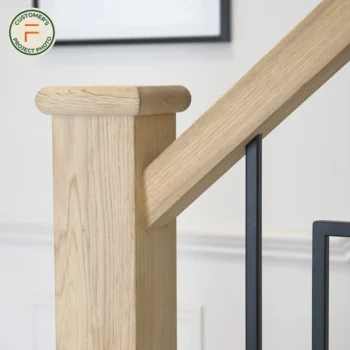 Oak Newel Post With Cap 90x90mm
