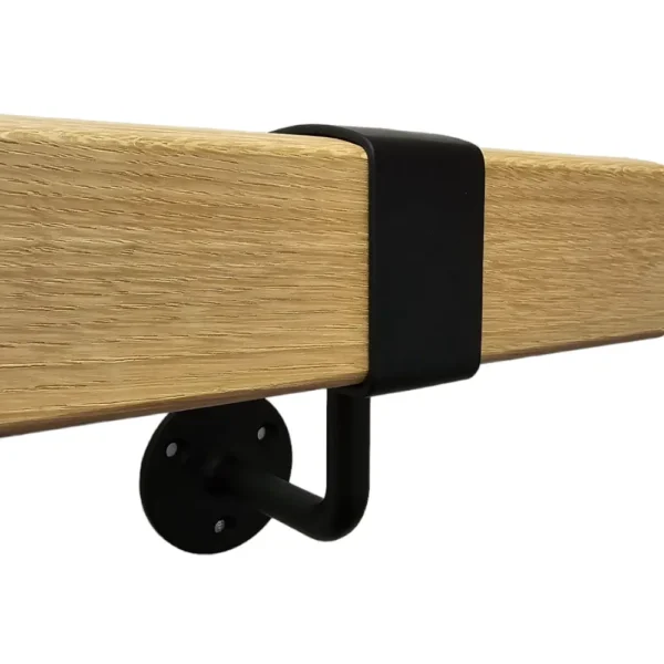 Black Metal Wall Mounted Modern Handrail Bracket