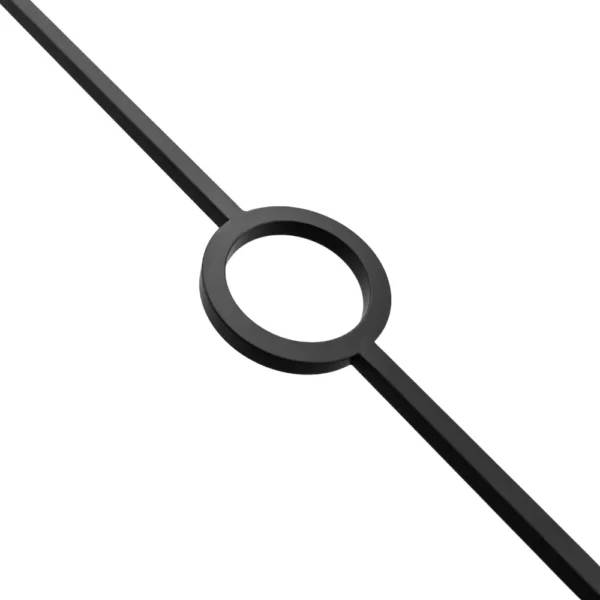 Circle design metal spindle - matt black