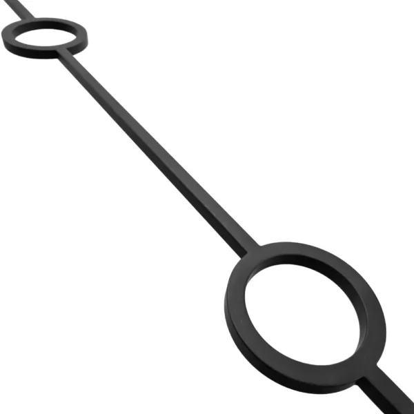 Double Circle design metal spindle - matt black