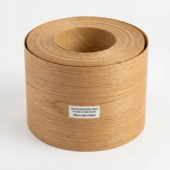 Constructional Glue Back Oak Veneer 250mm - sold per running metre