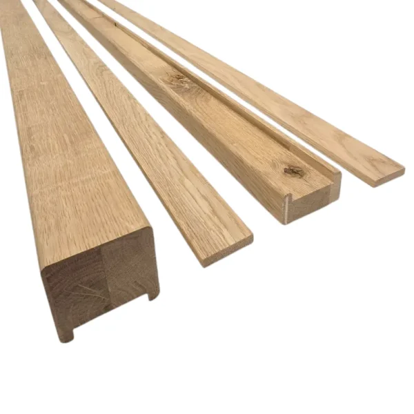 Bundle Builder Oak Modern Square Handrail and Baserail set for 41mm Spindles - Image 2