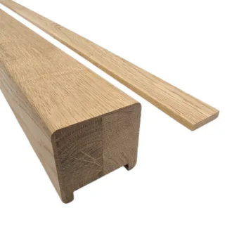 Oak Modern Square Handrail Grooved for 41mm Spindles