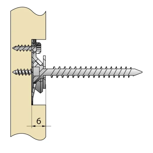 Handrail to Newel Post Fixing Kit Installation depth