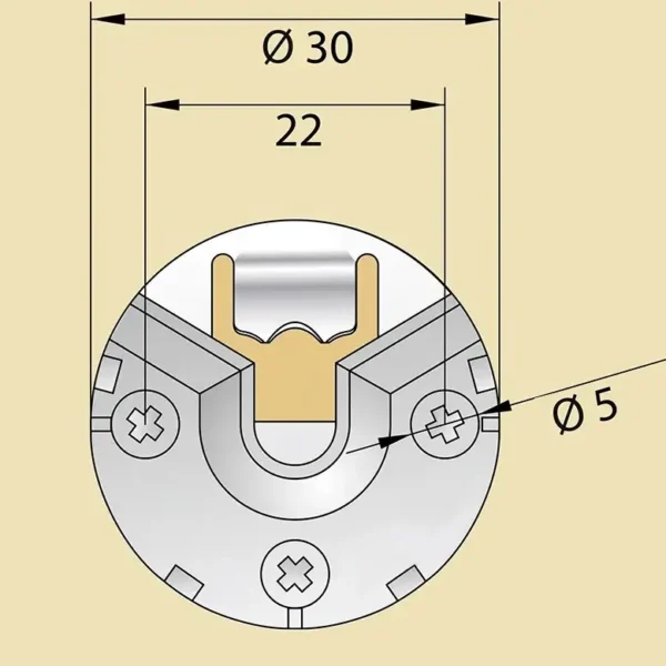 Handrail to Newel Post Fixing Kit - dimensions