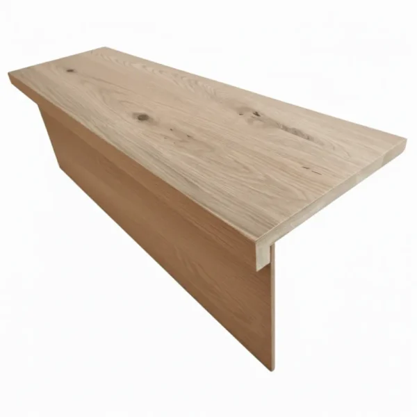 Rustic Oak Tread With Oak Veneered Riser - Modern Range 900mm ( 0.9m )