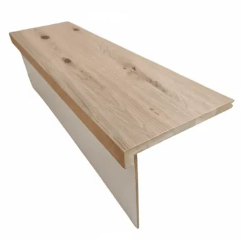 Rustic Oak Tread With White Riser - Modern Range 900mm ( 0.9m )