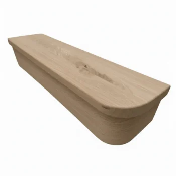 Rustic Oak Bullnose Tread and Oak Veneered Riser L/R - Modern Range