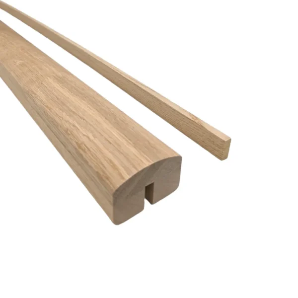 Oak Essential Finger Joint Handrail Grooved for 8mm Glass