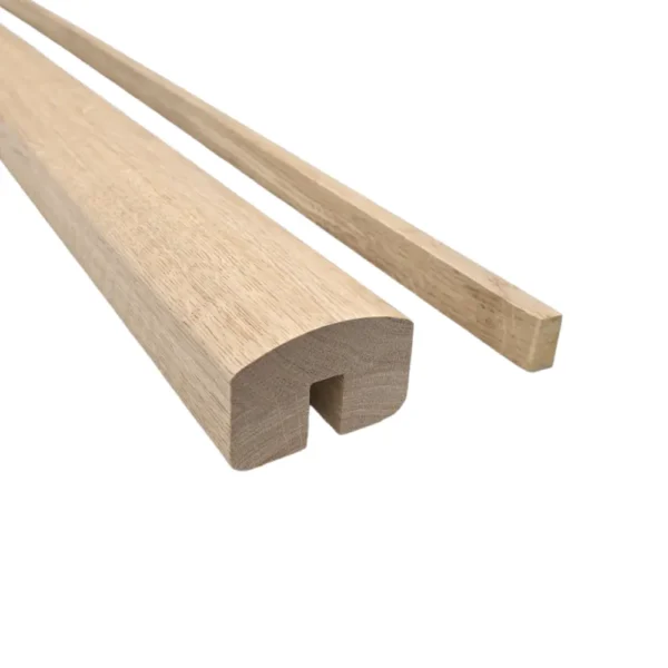 Oak Essential Finger Joint Handrail Grooved for Metal Spindles