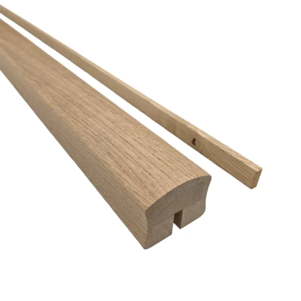 Oak Premium Handrail Grooved for 8mm Glass