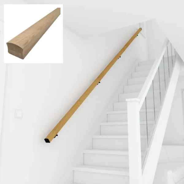 Bundle Builder Oak Premium Ungrooved Wall Handrail