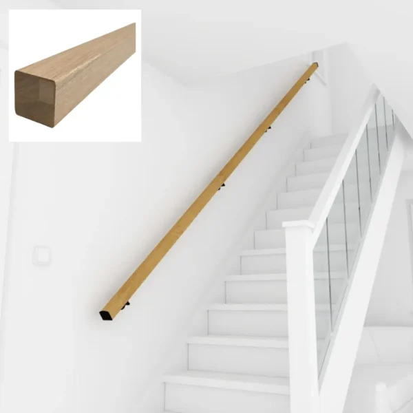 Bundle Builder Oak Square Ungrooved Wall Handrail