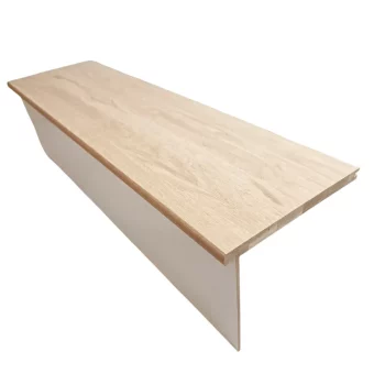 Prime Oak Tread With White Riser - Classic Range 900mm ( 0.9m )