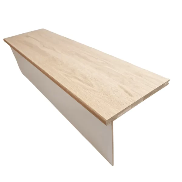 Prime Oak Tread With White Riser - Classic Range 900mm ( 0.9m )
