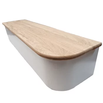 Prime Oak Bullnose Tread and White Riser L/R - Classic Range