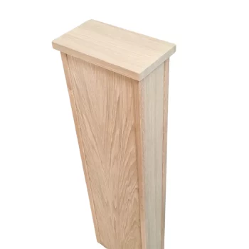 Oak Veneered Newel Post Cladding 235 x 107mm