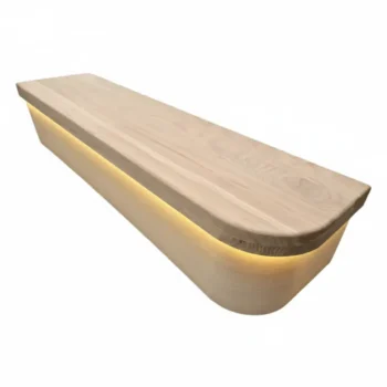 Prime Oak Bullnose Tread and Oak Veneered Riser L/R - Modern LED Range