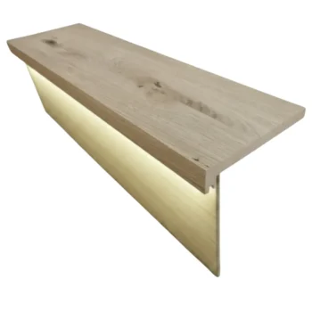 Rustic Oak Tread and Oak Veneered Riser - Modern LED Range 900mm ( 0.9m )
