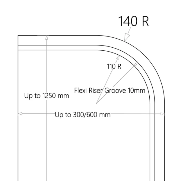 Bespoke Bullnose Technical Drawing