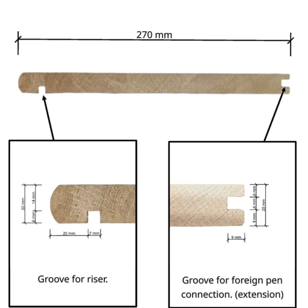 Oak Tread Grooved - Classic Range - Image 3