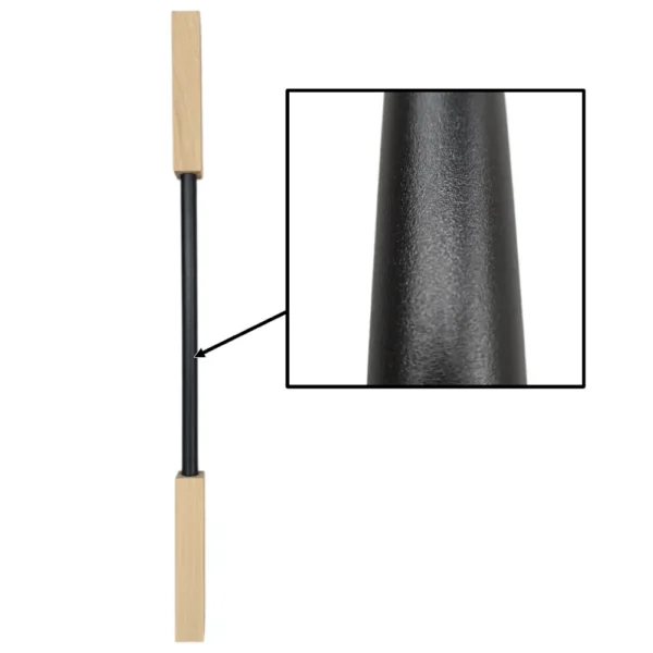 Square Oak And Black Texture Metal Spindle 41mm x 900mm