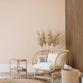 Natural Oak Slim Slat Wall Panel on Black Felt